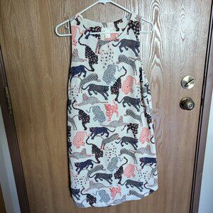 H&M Sleeveless Big Cats Print Dress, 12